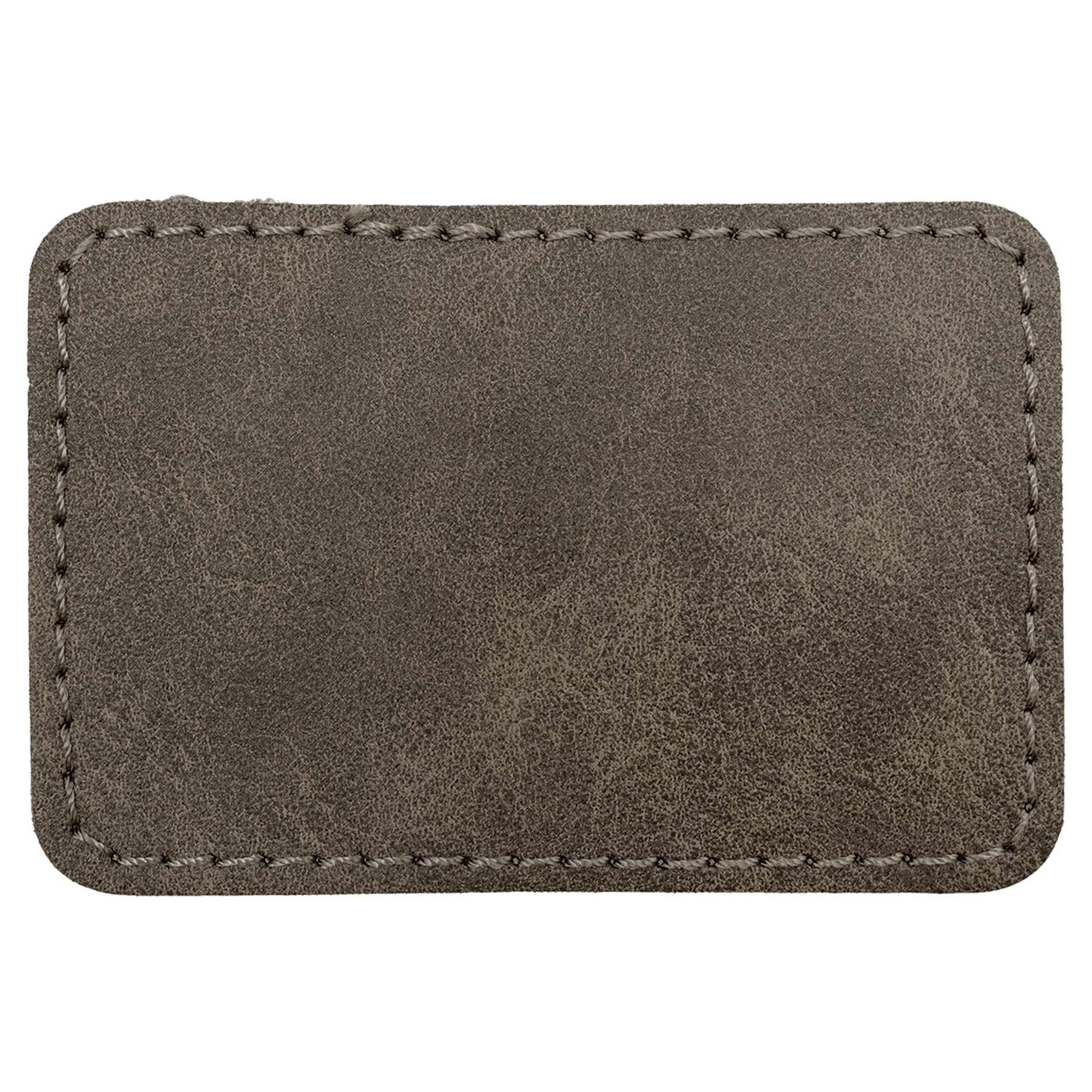 3" x 2" Dark Gray Rectangle Leatherette Patch Premier – item PTH193 image 3