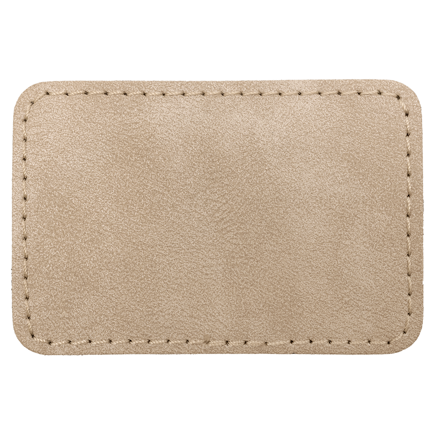 3" x 2" Light Tan Rectangle Leatherette Patch Premier – item PTH194 image 3