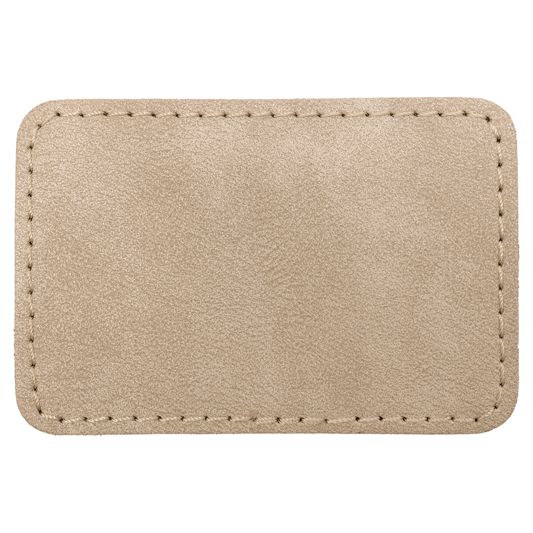 3" x 2" Light Tan Rectangle Leatherette Patch Premier – item PTH194 image 3