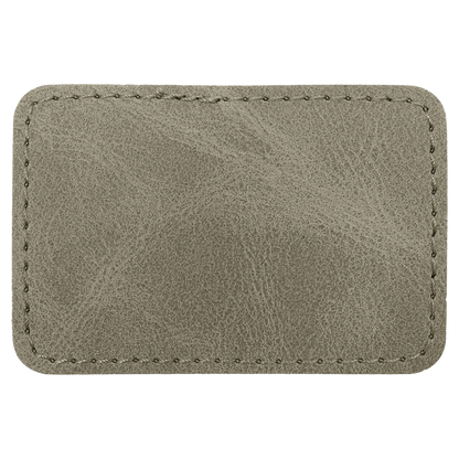 3" x 2" Light Green Rectangle Leatherette Patch Premier – item PTH195 image 3