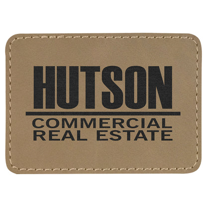 3.5" x 2.5" Light Brown Rectangle Patch with Adhesive – item PTH201 image 2