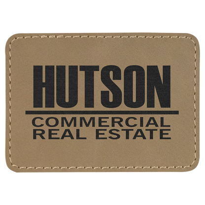 3.5" x 2.5" Light Brown Rectangle Patch with Adhesive – item PTH201