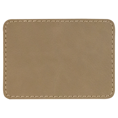 3.5" x 2.5" Light Brown Rectangle Patch with Adhesive – item PTH201 image 3