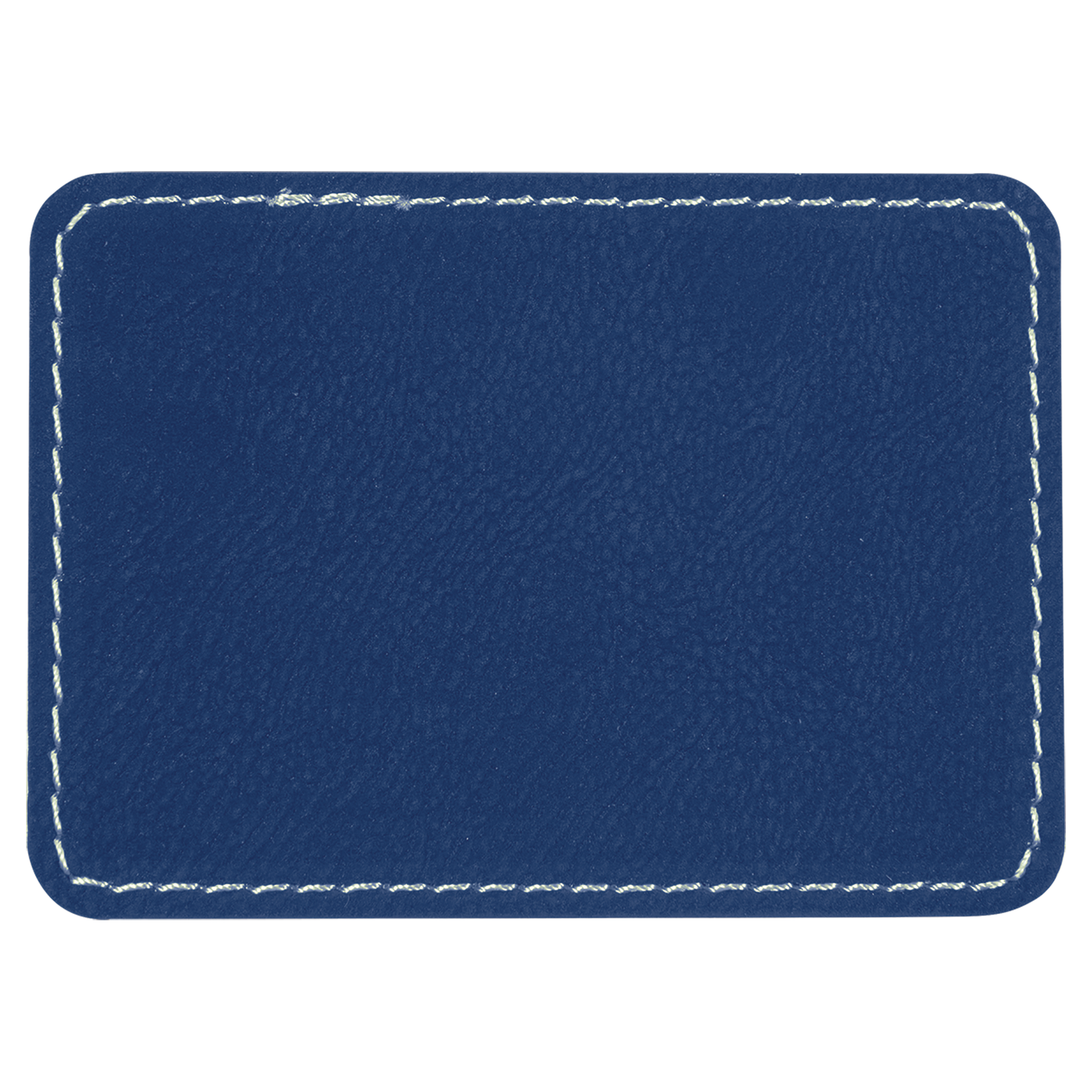 3.5" x 2.5" Blue/Silver Rectangle Patch with Adhesive – item PTH209 image 2