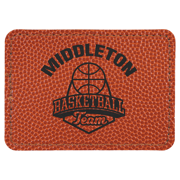 3.5" x 2.5" Basketball Rectangle Patch with Adhesive – item PTH216 image 3