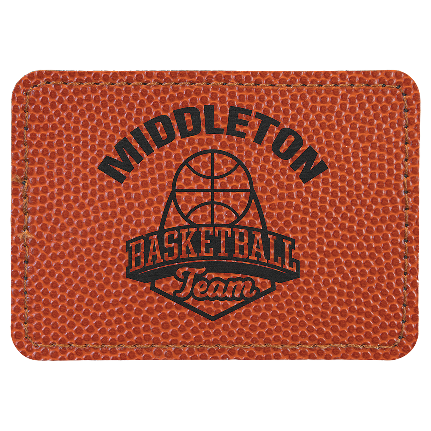 3.5" x 2.5" Basketball Rectangle Patch with Adhesive – item PTH216