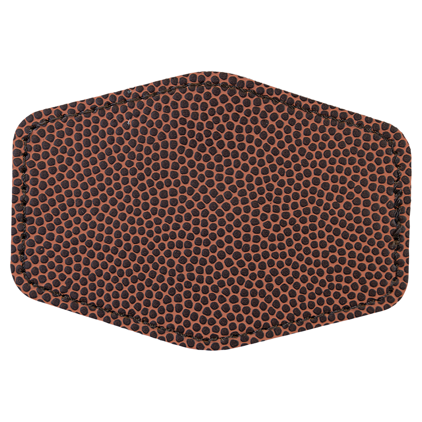 3.5" x 2.5" Football Hex Leatherette Patch with Adhesive – item PTH245 image 2