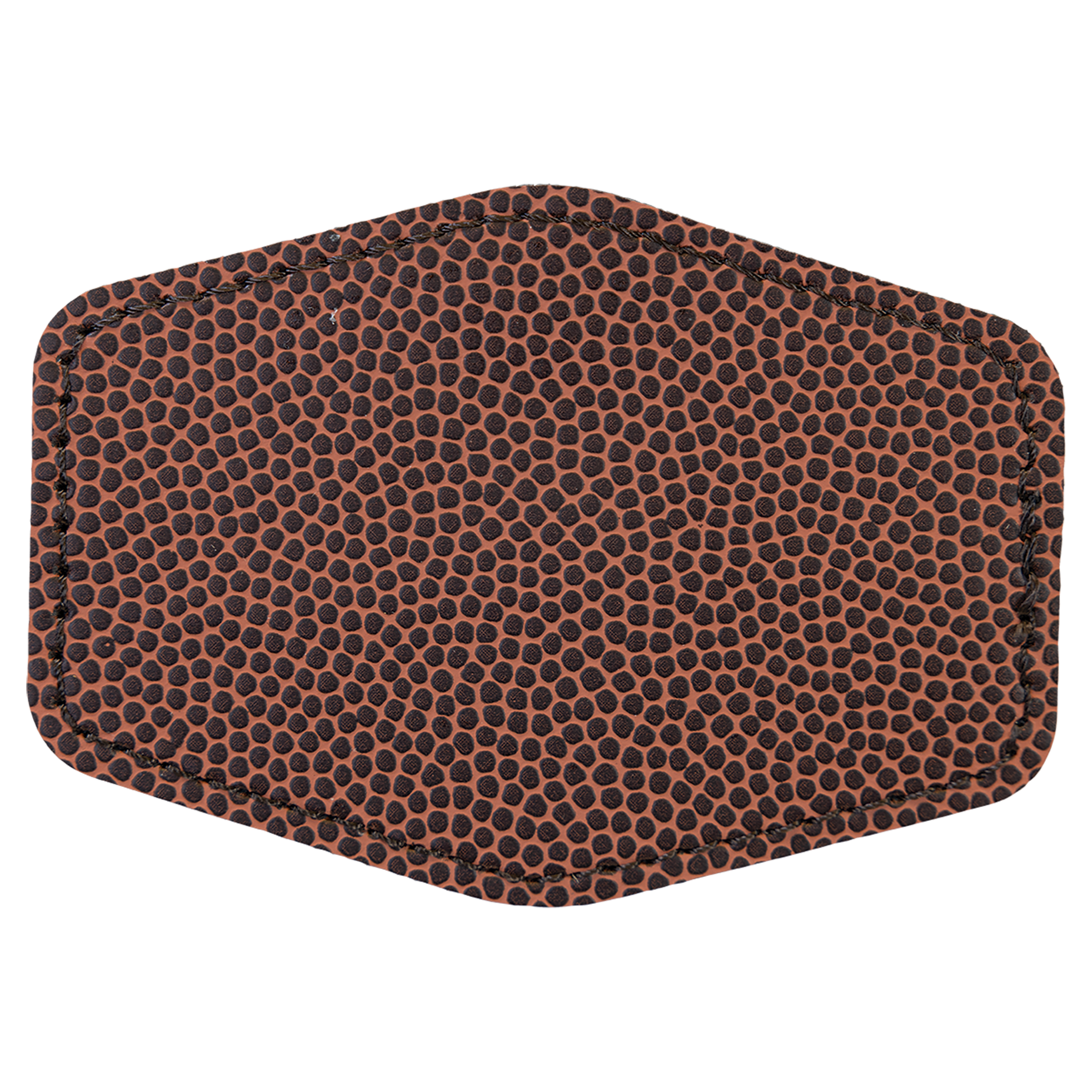 3.5" x 2.5" Football Hex Leatherette Patch with Adhesive – item PTH245 image 2
