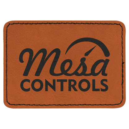 3.5" x 2.5" Rectangle Leatherette Patch with Pro – item PTH272 image 3