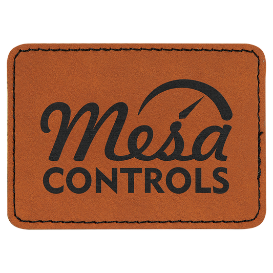 3.5" x 2.5" Rectangle Leatherette Patch with Pro – item PTH272