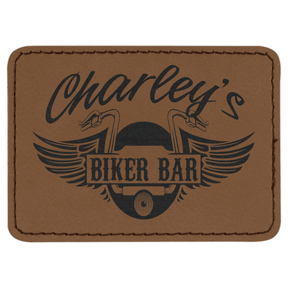 3.5" x 2.5" Rectangle Leatherette Patch with Pro – item PTH275 image 3