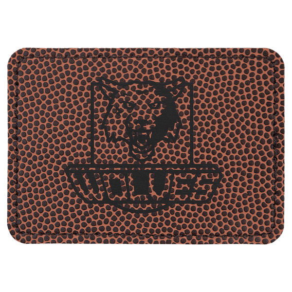 3.5" x 2.5" Football Rectangle Leatherette Patch with Pro – item PTH285 image 3