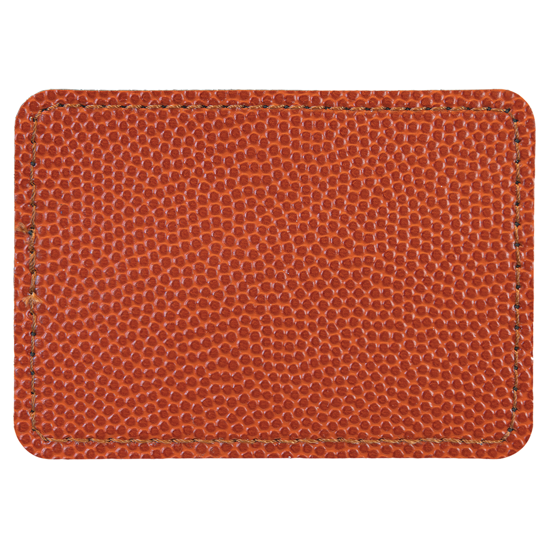 3.5" x 2.5" Basketball Rectangle Leatherette Patch with Pro – item PTH286 image 2