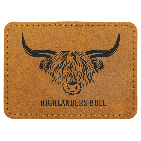 3.5" x 2.5" Light Rectangle Leatherette Patch Premier – item PTH287 image 4