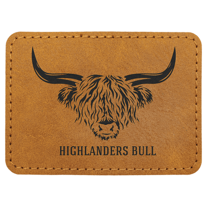 3.5" x 2.5" Light Rectangle Leatherette Patch Premier – item PTH287 image 4