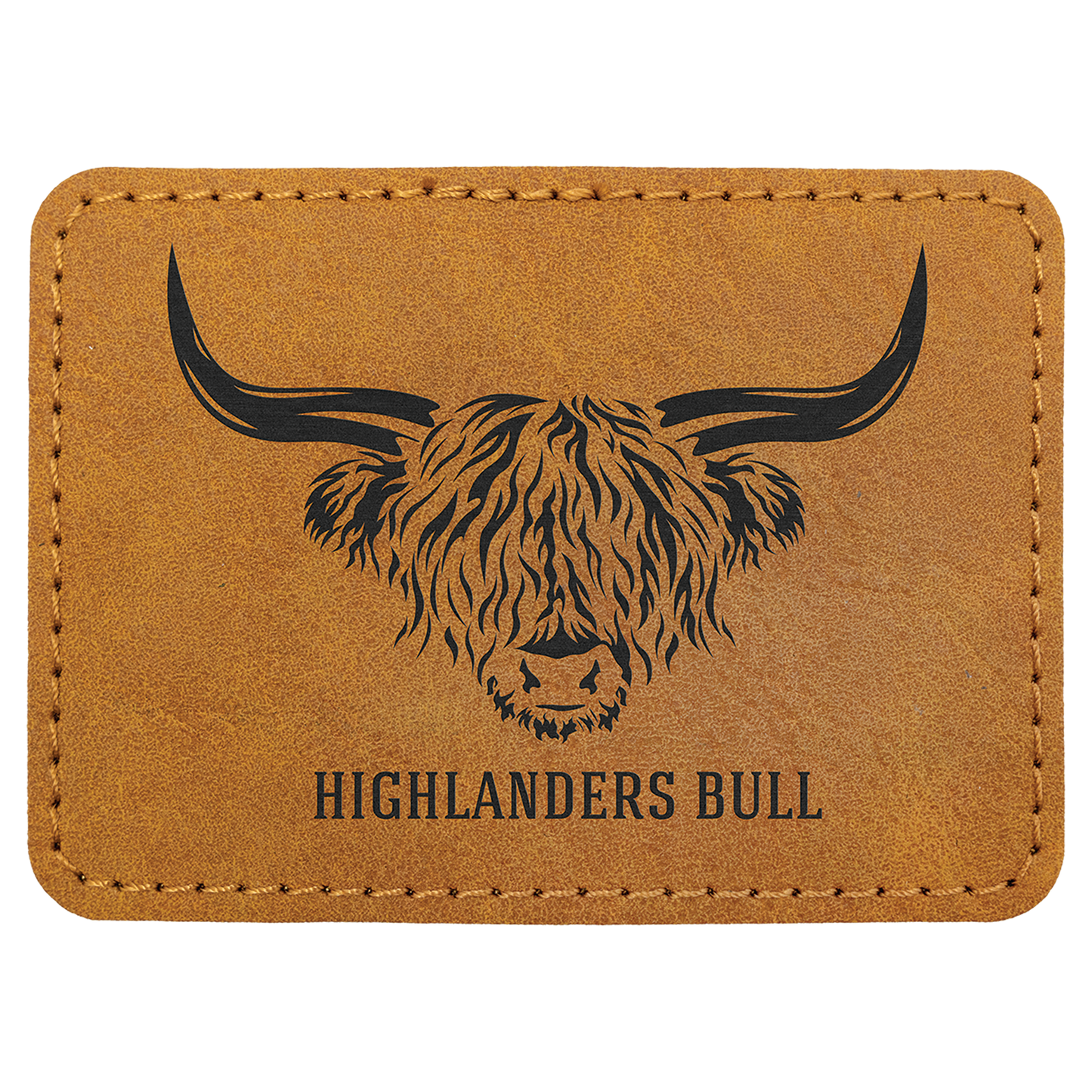 3.5" x 2.5" Light Rectangle Leatherette Patch Premier – item PTH287