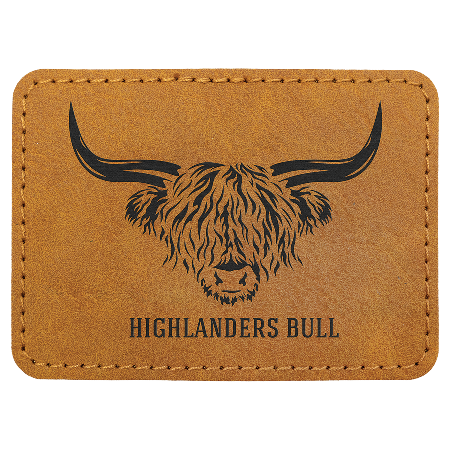 3.5" x 2.5" Light Rectangle Leatherette Patch Premier – item PTH287
