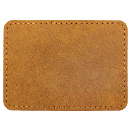 3.5" x 2.5" Light Rectangle Leatherette Patch Premier – item PTH287 image 3