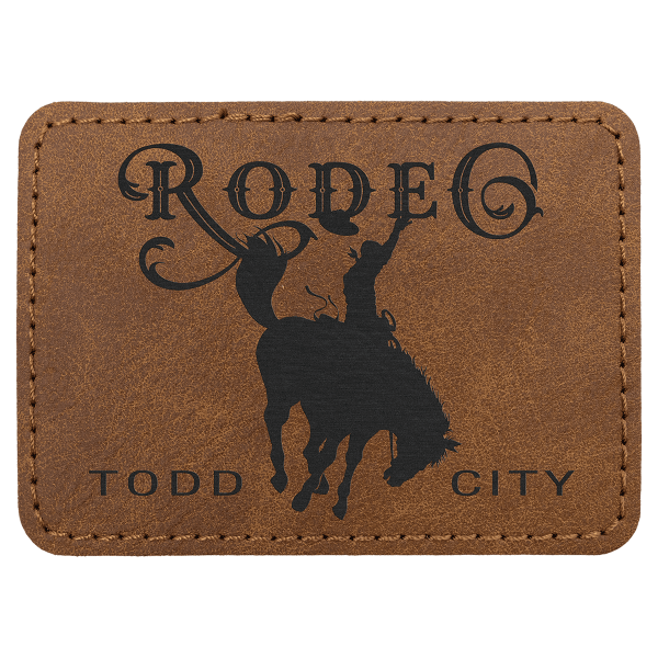 3.5" x 2.5" Rectangle Leatherette Patch Premier – item PTH289 image 4