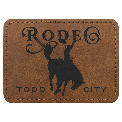 3.5" x 2.5" Rectangle Leatherette Patch Premier – item PTH289 image 4