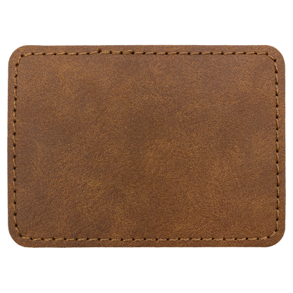3.5" x 2.5" Rectangle Leatherette Patch Premier – item PTH289 image 3