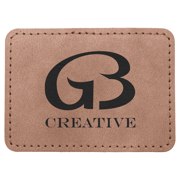 3.5" x 2.5" Blush Rectangle Leatherette Patch Premier – item PTH290 image 4