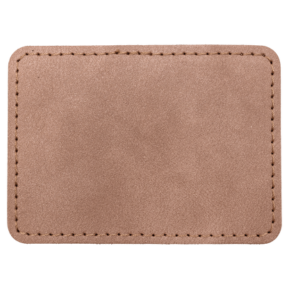 3.5" x 2.5" Blush Rectangle Leatherette Patch Premier – item PTH290 image 3