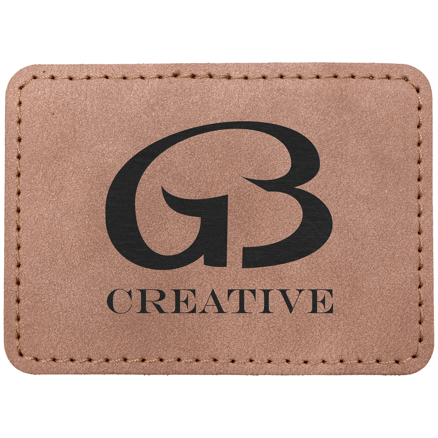 3.5" x 2.5" Blush Rectangle Leatherette Patch Premier – item PTH290 image 2