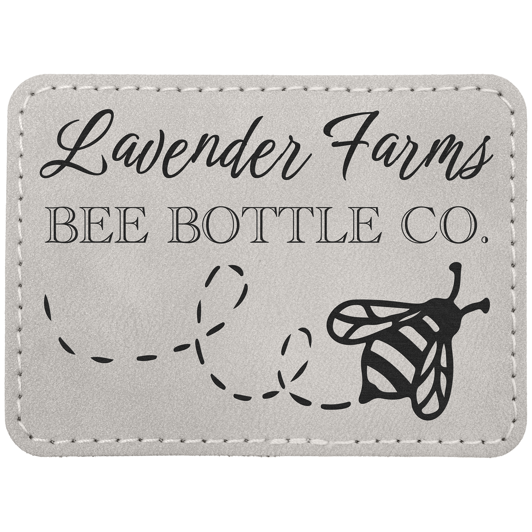 3.5" x 2.5" Light Rectangle Leatherette Patch Premier – item PTH291 image 2
