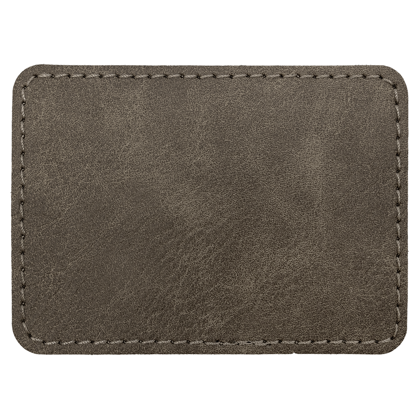 3.5" x 2.5" Dark Gray Rectangle Leatherette Patch Premier – item PTH293 image 3