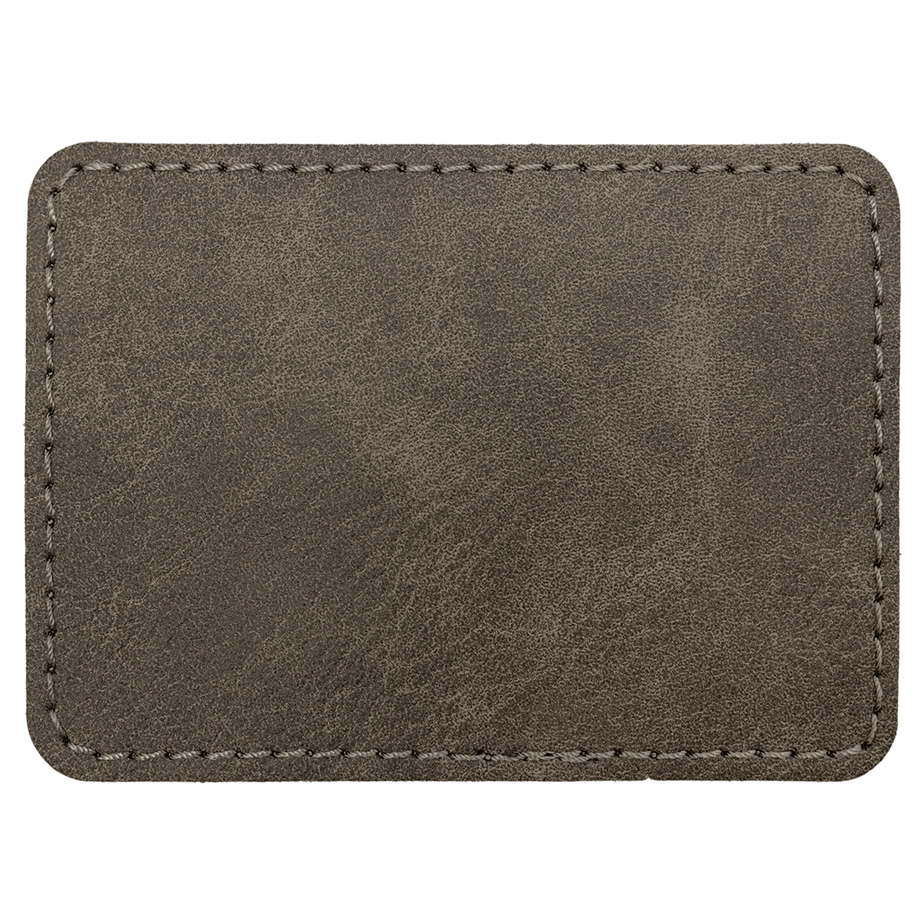 3.5" x 2.5" Dark Gray Rectangle Leatherette Patch Premier – item PTH293 image 3