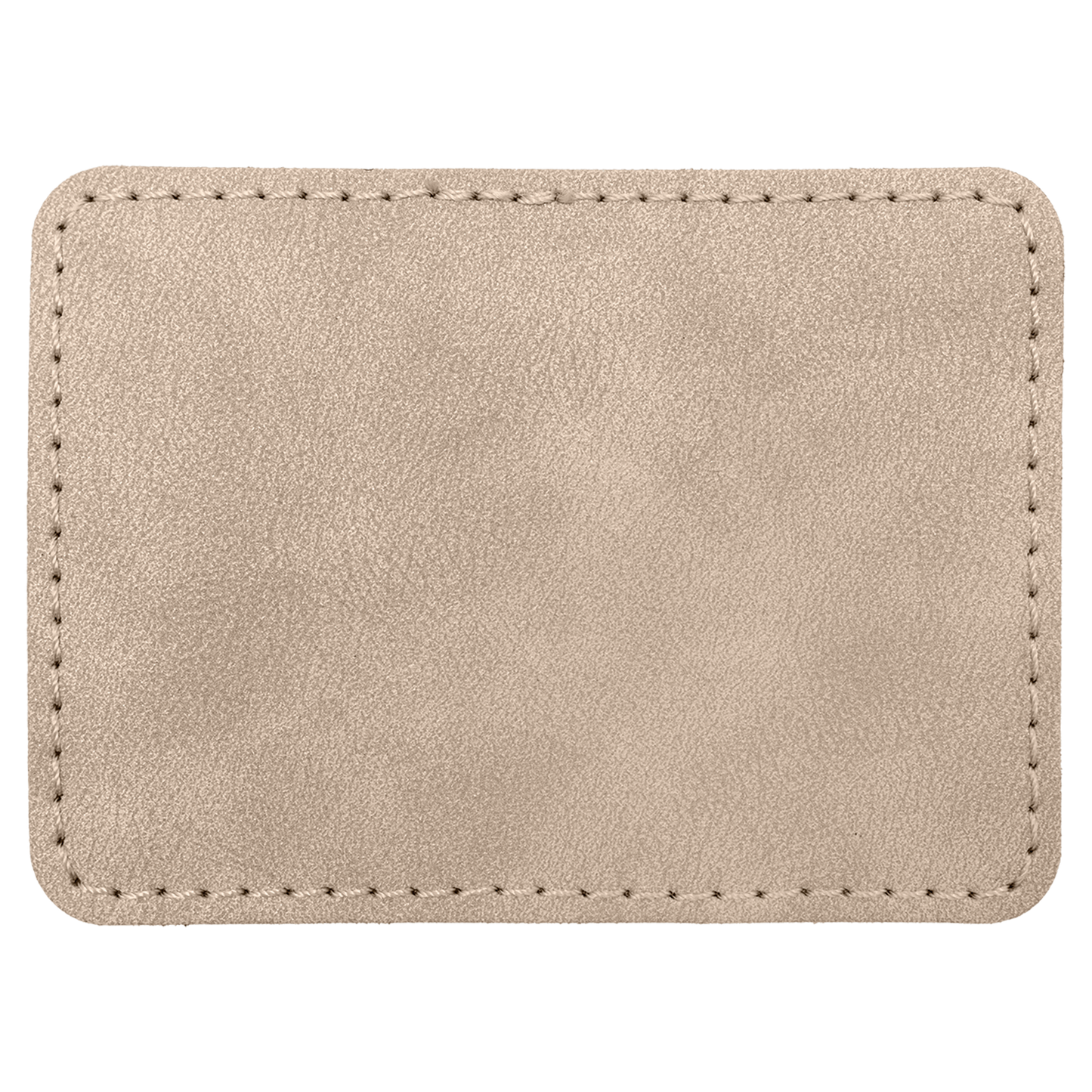 3.5" x 2.5" Light Tan Rectangle Leatherette Patch Premier – item PTH294 image 3