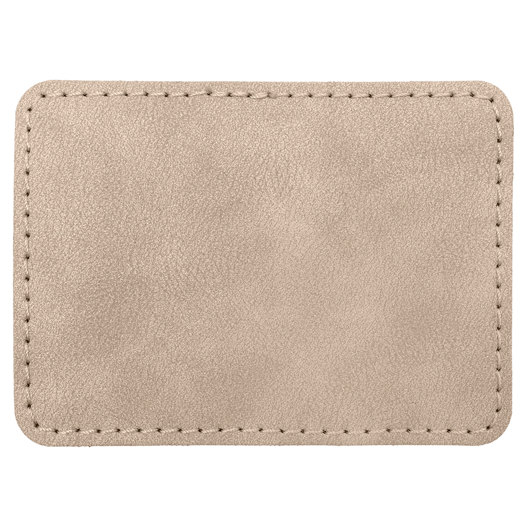 3.5" x 2.5" Light Tan Rectangle Leatherette Patch Premier – item PTH294 image 3