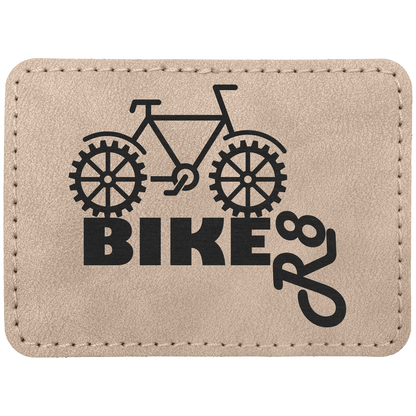 3.5" x 2.5" Light Tan Rectangle Leatherette Patch Premier – item PTH294 image 2