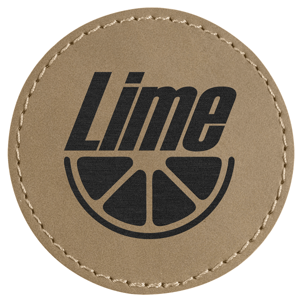 2.5" x 2.5" Light Brown Round Patch with Adhesive – item PTH301 image 4