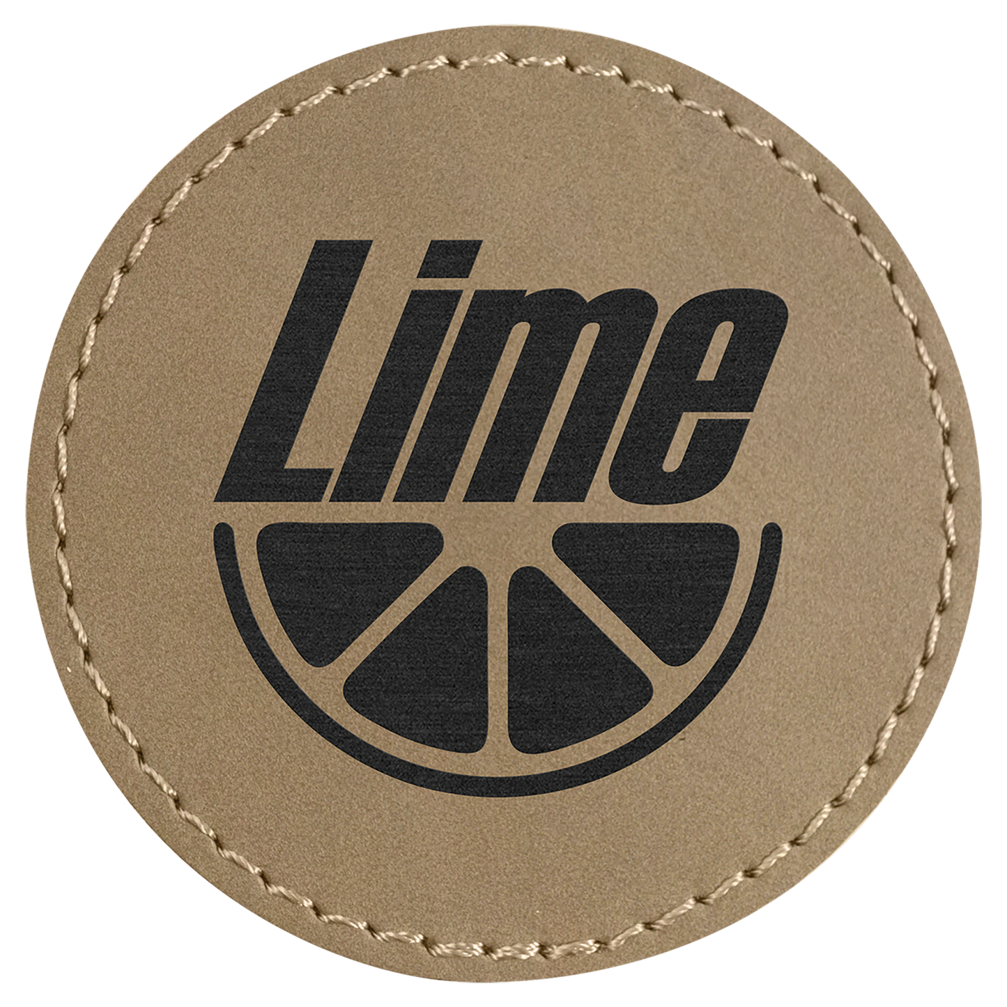2.5" x 2.5" Light Brown Round Patch with Adhesive – item PTH301