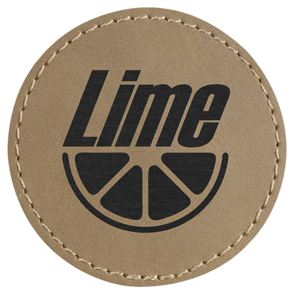 2.5" x 2.5" Light Brown Round Patch with Adhesive – item PTH301