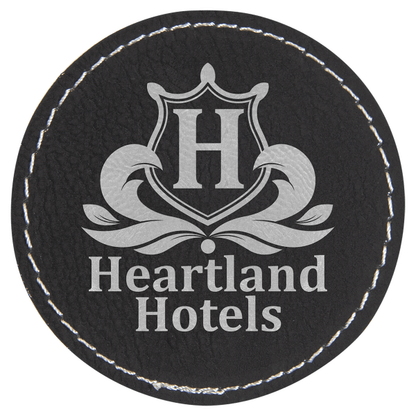 2.5" x 2.5" Black/Silver Round Patch with Adhesive – item PTH303 image 4