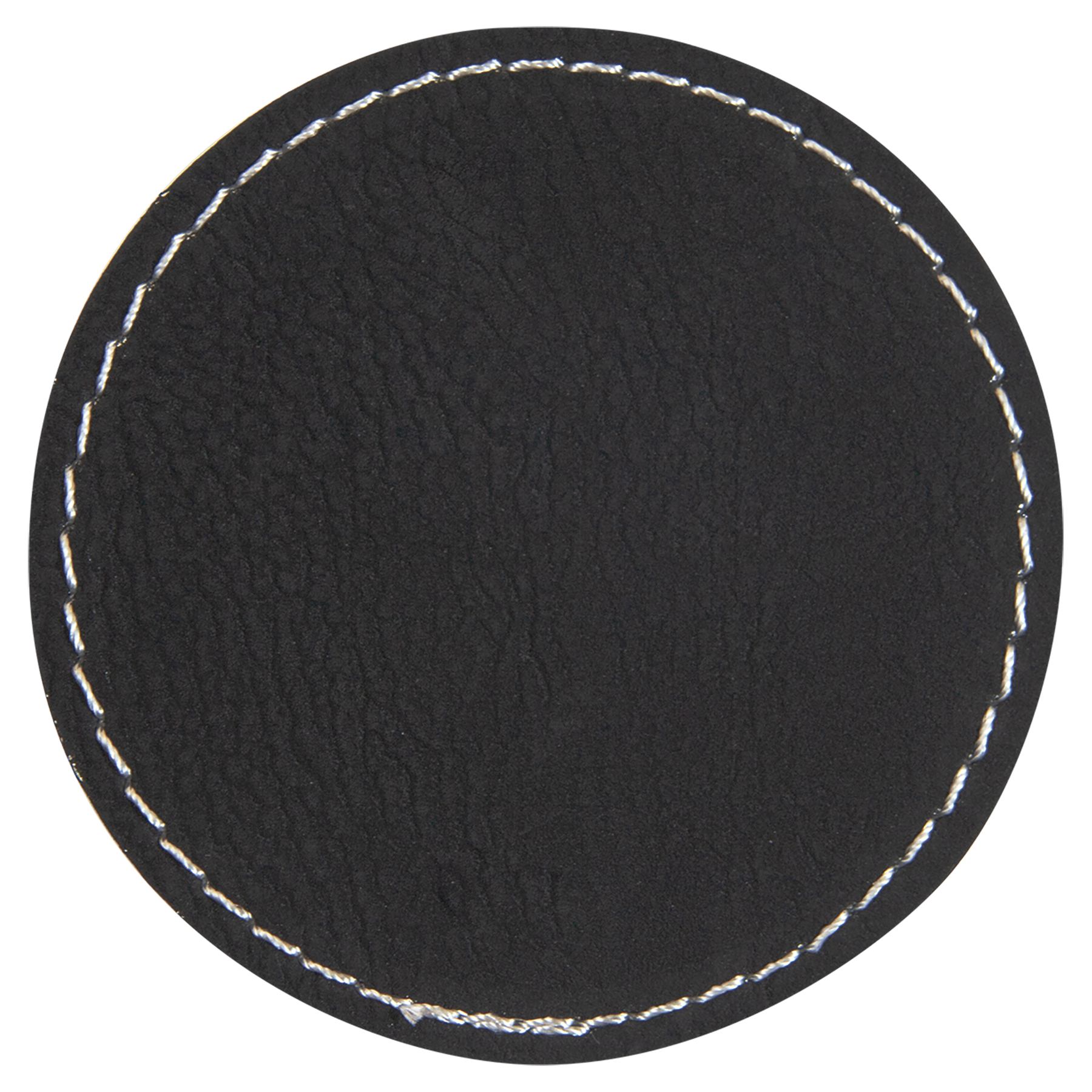 2.5" x 2.5" Black/Silver Round Patch with Adhesive – item PTH303 image 3