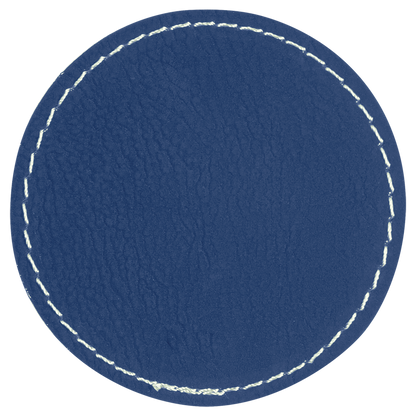 2.5" x 2.5" Blue/Silver Round Patch with Adhesive – item PTH309 image 2