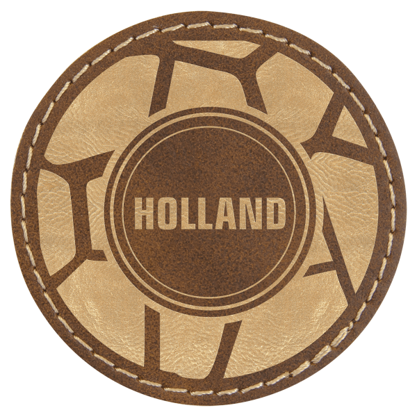 2.5" x 2.5" Rustic/Gold Round Patch with Adhesive – item PTH310 image 3