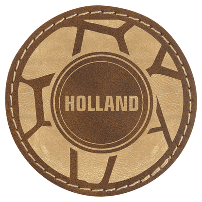 2.5" x 2.5" Rustic/Gold Round Patch with Adhesive – item PTH310 image 3