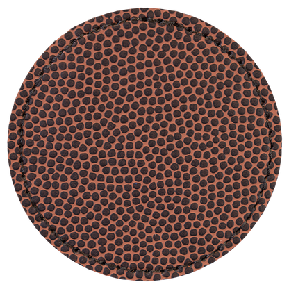2.5" x 2.5" Football Round Leatherette Patch with Adhesive – item PTH315 image 2