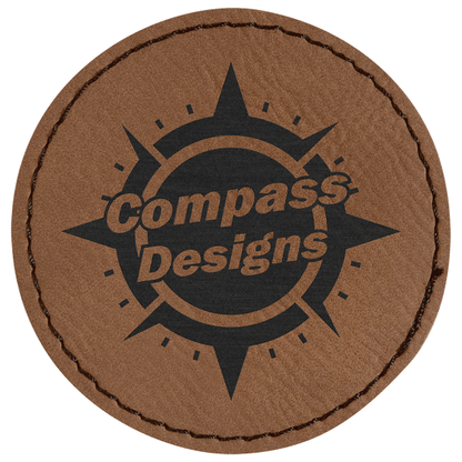 2.5" x 2.5" Round Leatherette Patch with Kota Pro – item PTH355 image 3