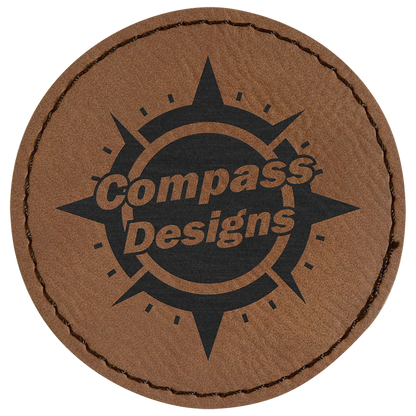 2.5" x 2.5" Round Leatherette Patch with Kota Pro – item PTH355