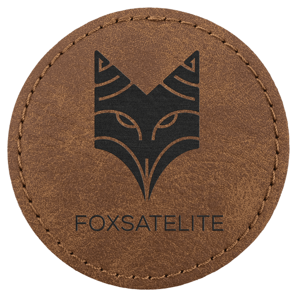 2.5" x 2.5" Dark Brown Round Leatherette Patch Premier – item PTH369 image 3