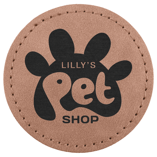 2.5" x 2.5" Blush Round Leatherette Patch with Pro Premier – item PTH370 image 3