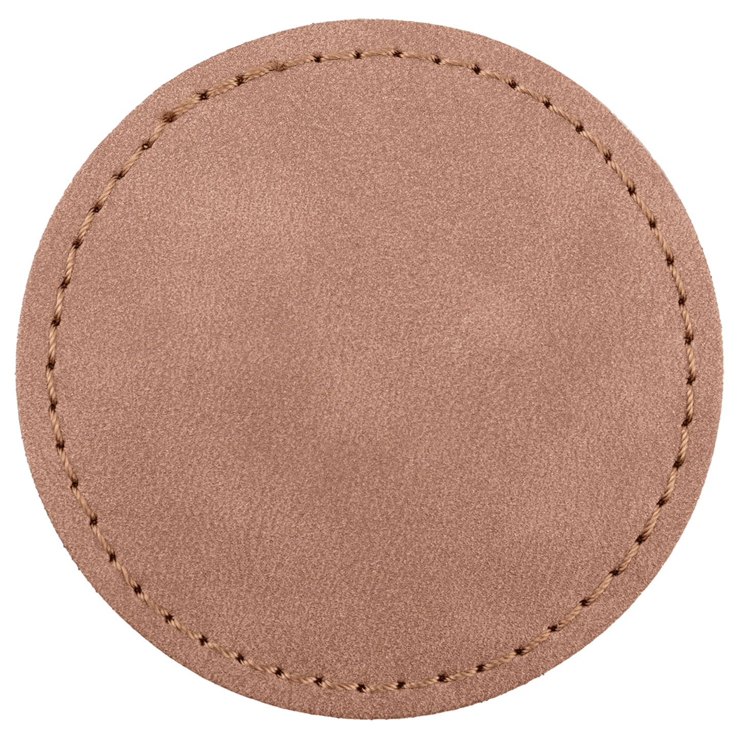 2.5" x 2.5" Blush Round Leatherette Patch with Pro Premier – item PTH370 image 2