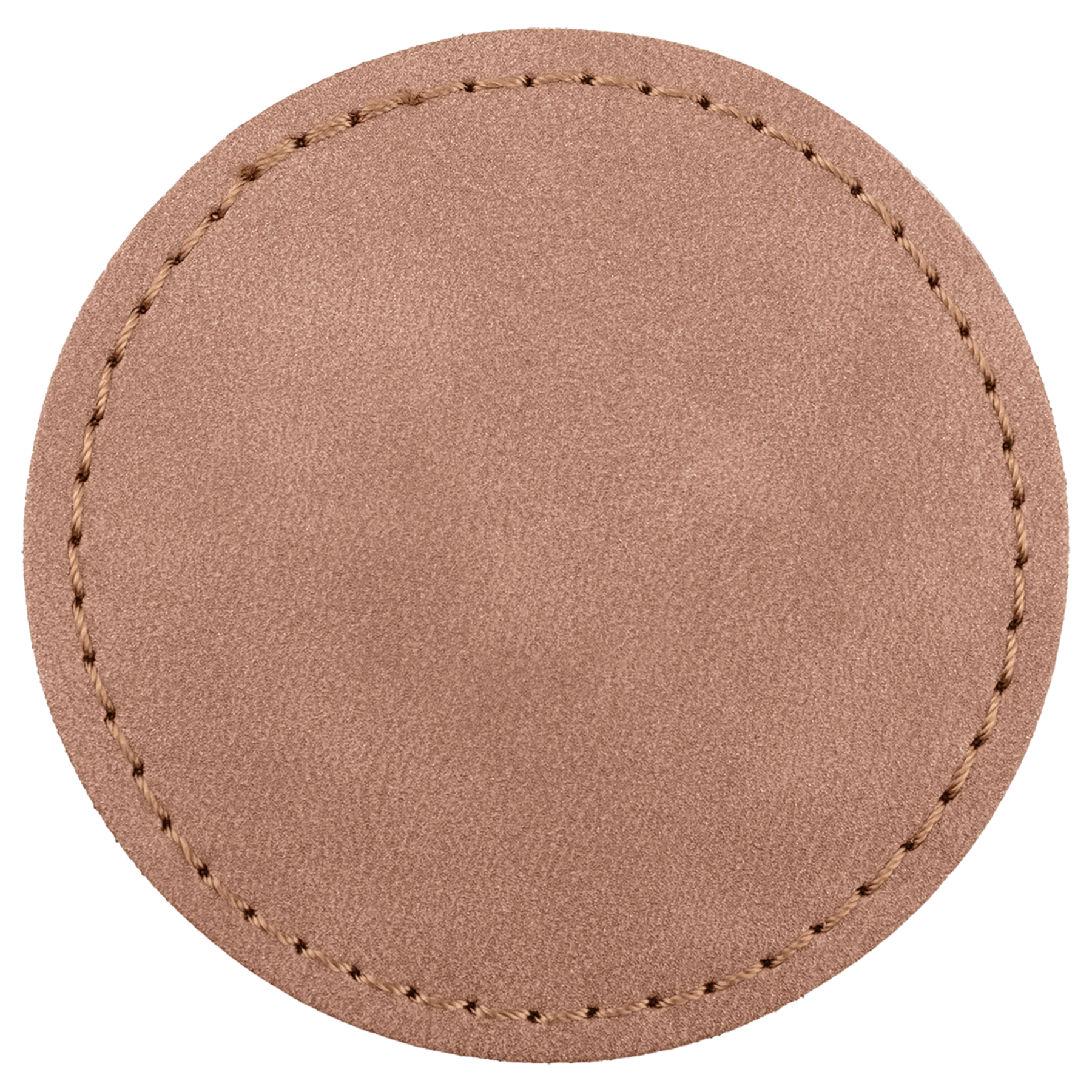 2.5" x 2.5" Blush Round Leatherette Patch with Pro Premier – item PTH370 image 2