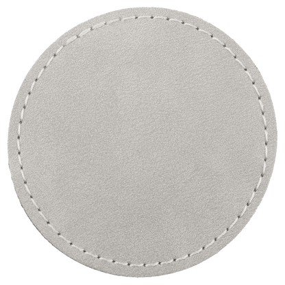 2.5" x 2.5" Light Round Leatherette Patch Premier – item PTH371 image 2